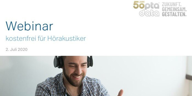 Opta Data: kostenfreies Webinar für Hörakustiker