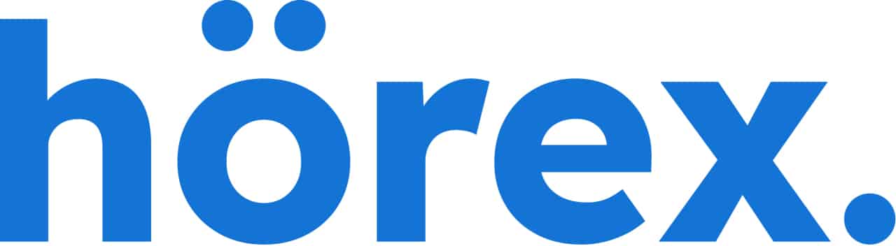 Das Wort „hörex" wird im neuen Logo nun mit einem kleinen „h" geschrieben, der selbstbewusste Punkt hinter dem Namen setzt den verbindlichen Abschluss.